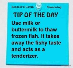 Frozen Fish, Tip Of The Day, Fish Dishes, Cooking Techniques, Seafood Dishes, Cakepops, Baking Tips