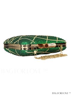 BagForLove - Green Rhinestone Chain Evening Clutch: Luxurious Party Bag with Decorative Rhinestones Product Description Color Green Details Rhinestone Strap Type Chain Pattern Type All Over Print Bag Size Mini Type Envelope Bag Material Glitter Composition 100% Metallized Fibres Size Chart INCH CM Bag Height Bag Length Bag Width Strap Length 5.5 inch 7.9 inch 2.4 inch 47.2 inch Bag Height Bag Length Bag Width Strap Length 14 cm 20 cm 6 cm 120 cm Details Pictures Similar Products h2 { text-align: Luxurious Party, Exquisite Decor, Chain Pattern, Rhinestone Chain, Envelope Bag, Evening Clutch, Party Bag, Printed Bags, Save The Planet