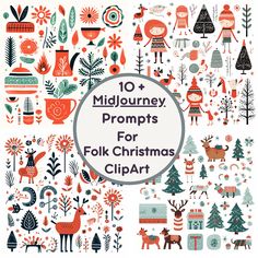 the top 10 mid - century christmas clipart designs for your holiday decorating project