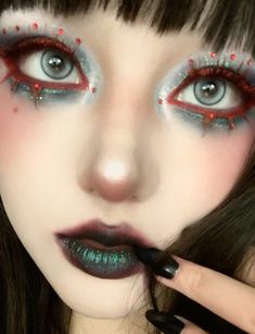 Eyes Unique, Red Makeup, Edgy Makeup