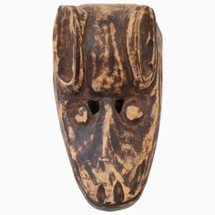 A John Robshaw Long Face Mask with horns on it, inspired by traditional Indian masks. John Robshaw, Long Face, Long Faces, Face Coverings, Gods And Goddesses, Jaipur, Patina, Face Mask, Ghost