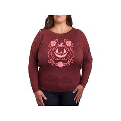 She will love showing off her style with this Plus Size Coquette Pumpkin Rose French Terry Long Sleeve Tee.FEATURES Long sleeves ScoopneckFABRIC & CARE Cotton/Polyester Machine wash Imported Size: 2X. Color: Heather Dark Red. Gender: female. Age Group: adult. Red Long Sleeve Top For Halloween, Red Long Sleeve Tops For Halloween, Plus Size Coquette, Coquette Pumpkin, Spooky Style, How To Show Love, Her Style, Dark Red, French Terry