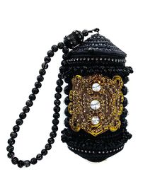 MIANIK Black body with gold detailed pieces on both sides. Vintage Bag, Black Body, Vintage Bags, Gold Details, Both Sides, Gold, Black