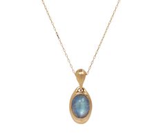 With its earthy, modern design and shimmering luminescence, this Ten Thousand Things necklace has a perfectly weighty feel. The smooth rainbow moonstone oval is encased in a molten, weighty 14K yellow gold pendant. It connects to a wide 14K yellow gold bale along the 14K yellow gold chain. total length : 16" : 14K yellow gold14K yellow gold and moonstone pendant : 1 3/8" x just over 1/2"moonstone : 15mm x 11mm14K yellow gold hook and eye clasp closure Moonstone Pendant Necklace For Formal Occasions, Oval Moonstone Necklace In Yellow Gold, Formal Oval Moonstone Necklace, Earthy Modern, Ten Thousand, Moonstone Pendant, Yellow Gold Chain, Yellow Gold Pendants, Locket Necklace