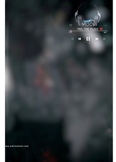 blurry image of an audio player with the moon logo on it's screen