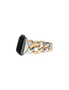 Chain Link Bracelet Band for Apple Watch® Gold-Tone | Anne Klein Apple Watch Chain, Apple Watch Silver, Gold Apple Watch, Gold Apple, Adjustable Jewelry, Jewelry Clasps, Christmas 2022, Watch Chain, Metal Chain Link