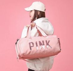 Pink Duffel Bag  | eBay Light Pink Duffle Bag, Pink Duffle Bag Satchel For Travel, Pink Satchel Weekender Bag For Travel, Pink Travel Bag For Trips, Trendy Travel Shoulder Bag, Casual Shoulder Travel Bag, Pink Tote Duffle Bag For Travel, Pink Weekender Bag For Weekend Trips, Pink Travel Bag With Luggage Sleeve For Weekend Trips