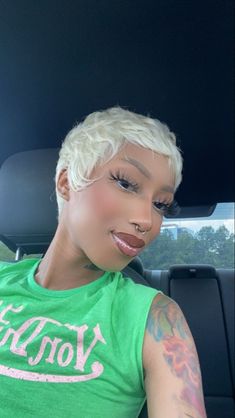 Short Blonde Pixie, Platinum Pixie, Natural Hair Short, Hair Short Cuts, Blonde Pixie Cut, Finger Waves