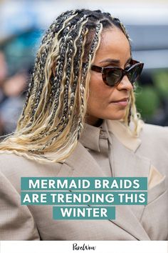 I’m a beauty editor and I predict mermaid braids are going to be a popular protective style for winter. I chatted with two hairstylists to learn everything about mermaid braids, from how to achieve the look to how to maintain them at home. Curly Ends Box Braids, Box Braids Big, Easy Braided Hairstyles Tutorials, Braids Knotless Box Braids, Box Braids With Color, Braids Big, Box Braids With Curly Ends, Beaded Braids, Style Box Braids