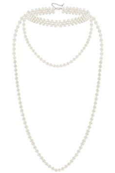 PRICES MAY VARY. Package Includes: Long Pearl Necklace * 1; Pearl Coker * 1. Material: Handmade lustrous imitation pearls and crystals. Size: Length: 59"; Pearl Size: 8mm in diameter. Feature: The long pearl necklace can be wrapped around multiple times. Stacking two styles of necklaces can add more style to your look. Occasion: The elegance and simplicity of the design make it a casual accessory that can be worn on a regular basis, while also standing out for various ceremonial occasions. 
BABE Stacked Pearl Necklace, Pearl Stack Necklace, Pearl Waist Chain, Long Pearl Necklace, Pearl Necklace Stack, Flapper Accessories, Pearl Chain Necklace, Long Pearl Necklaces, Stacked Necklaces