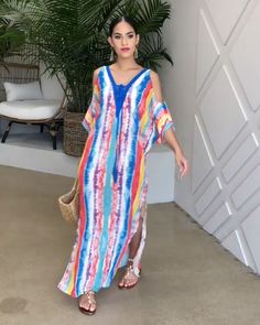 DETAILSChill vibes on a Sunday afternoon ☀️ The perfect summer causal look 100% Polyester One size fits up to size 2X Tie-dye SIZE (IN) BUST WAIST LENGTH One Size Fits Up to Size 2XL 50.4 42.1 49.6 Multicolor V-neck Beach Dress For Day Out, Beachy Multicolor V-neck Maxi Dress, Casual Summer Beach Dress Cover-up, Striped Short Sleeve Maxi Dress For Summer, Casual Multicolor V-neck Cover-up, Colorful Short Sleeve Maxi Dress For Summer, Colorful Short Sleeve Maxi Dress For Beach, Summer Cotton Multicolor Maxi Dress, Multicolor Cotton Maxi Dress For Vacation