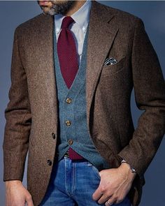 Casual Look For Men, Harris Tweed Jacket, Mens Fasion, Out With Friends, Classic Menswear