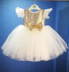 Girls gold sequin ivory tulle dress, girls sparkle dress, birthday dress, baby party dress, flower g Princess Style Sequin Dress With Glitter Tulle, Princess Style Tulle Sequin Dress For Dress-up, Gold Glitter Dress For Wedding, Gold Princess Pageant Dress For Dress-up, Pageant Princess Dress With Sequins And Tulle Material, Pageant Princess Dress With Sequins And Tulle, Princess Party Dress With Glitter Tulle Skirt, Princess Style Sequined Tulle Tutu Dress, Elegant Gold Tulle Ball Gown