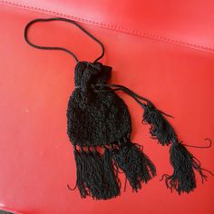 Gorgeous Fabric Mini Stylish Bag For Any Occasion Black Rectangular Bag With Fringe, Black Travel Shoulder Bag With Tassels, Black Fringe Shoulder Bag For Travel, Black Tassel Crossbody Bag, Black Bags With Tassels For Everyday Use, Evening Crossbody Bag With Tassels, Black Tassel Bag For Everyday Use, Elegant Black Bag With Tassels, Elegant Black Bags With Tassels