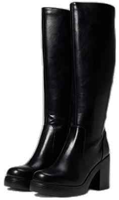 Knee-high Chunky Platform Heeled Boots Medium Width, Knee-high Leather Platform Boots Medium Width, Black Knee-high Platform Boots With Padded Heel, Black Knee-high Platform Boots Medium Width, Black Medium Width Ankle-high Platform Boots, Dirty Laundry, Black Shoes Women, Women Shoes, Black