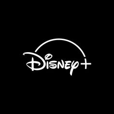 the logo for disney plus on a black background