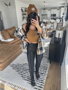 Shop our Influencers' top picks on Amazon Leather Leggings Outfit Fall, Leather Leggings Outfit Winter, Faux Leather Leggings Outfit, Leggings Outfit Fall, Leather Leggings Outfit, Casual Fall Outfit, Buckle Outfits, Cute Work Outfits, Pumpkin Patch Outfit