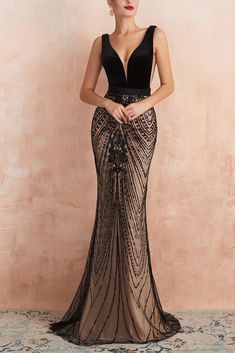 Mermaid Sequins Black Dress Prom Dresses Long Black, Sequin Mermaid Dress, Long Party Gowns, Sweep Train Prom Dress, Luxurious Dresses, Evening Dresses Online, Black Prom, Clothing Designs, فستان سهرة