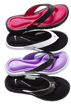 These look so comfy! nike comfort flip-flops Nike Flip Flops, Cute Flip Flops, Nike Sandals, Running Shoes For Women, Kids Flip Flops, Beach Flip Flops, Best Running Shoes, Flip Flop Slippers, Flip Flop Shoes