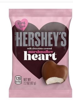 hershey's milk chocolate covered marshmallow heart