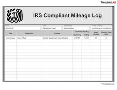 an important mileage log for the company