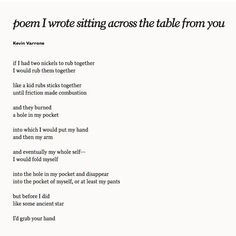 poem i wrote sitting across the table from you