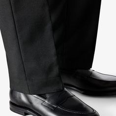 Step into these handsome black penny loafers for a timeless style that's simultaneously casual and effortlessly refined. Crafted with Goodyear welt construction, this supple Italian leather pair features full leather lining and sole. Black Penny Loafers, Tuxedo Pants, Shoe Tree, Penny Loafer, Leather Conditioner, Goodyear Welt, Penny Loafers, Fashion Advice, Italian Leather