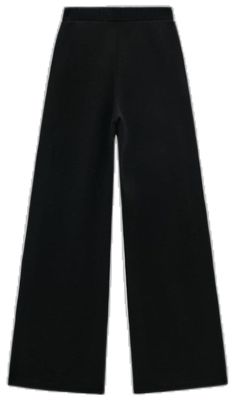 black wide leg pants with buttons on the side