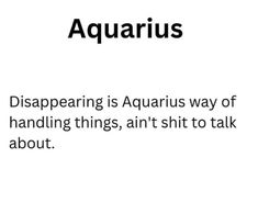 the words aquarius are written in black and white