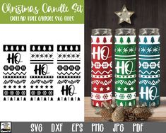 christmas candle svg cut file