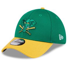 the new era green and yellow baseball hat