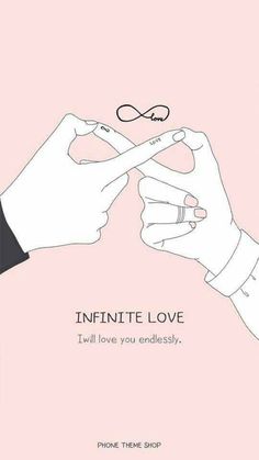 two hands holding an infinite love symbol