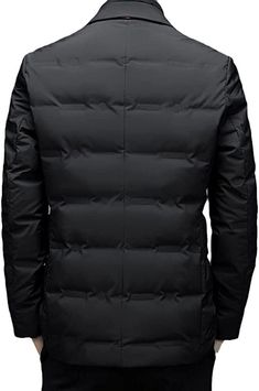 Solid Down Outerwear With Padded Collar, Duck Down Outerwear With Padded Collar, Black Duck Down Outerwear With Zipper Closure, Fitted Black Duck Down Outerwear, Gray Nylon Outerwear For Cold Weather, Gray Long Sleeve Down Puffer Jacket, Winter Nylon Outerwear With Stand Collar, Nylon Stand Collar Outerwear For Winter, Gray Nylon Puffer Jacket For Winter