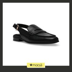 in stock Casual Slingback Flats For Workwear, Casual Slingback Slip-on Pumps For Work, Casual Slingback Mules For Work, Casual Slip-on Slingback Pumps For Work, Casual Slingback Pumps With Flat Heel For Work, Casual Flat Heel Slingback Pumps For Work, Casual Slingback Pumps For Office, Black Slip-on Slingback Pumps For Office, Black Sandals For Work