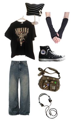 Nirvana Style Outfits, Nirvana Shirt Outfit, Nirvana Style, Nirvana Fashion, Nirvana Shirt, Shirt Styling, Outfits I Would Wear, Grunge Fairy