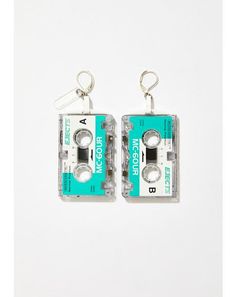 Crazy Earrings, Quirky Earrings, Funky Earrings, Men In Black, Anniversary Jewelry, Funky Jewelry, Jairzinho, Cassette Tape