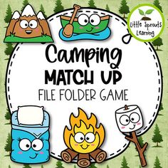 a camping match up game with cartoon characters