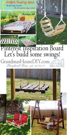 the instructions for how to make a diy porch swing bed from pallet wood