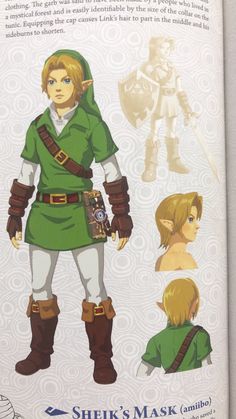 the legend of zelda paper doll is shown in an advertisement for it's company