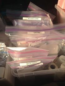 plastic containers filled with various items on top of a table