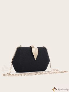 BirdinBag - Elegante bolso de fiesta negro con purpurina Chic Glitter Shoulder Bag For Evening, Rectangular Glitter Party Bag, Chic Glitter Bags For Events, Evening Glitter Shoulder Bag, Glitter Clutch, Geometric Type, Glitter Party, Party Clutch, Word Wrap