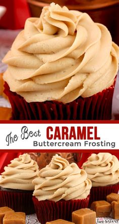 the best caramel buttercream frosting recipe for cupcakes and cakes