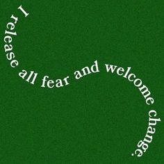 the words are written in white on a green background with a circular design that says, i never see all fear and welcome others