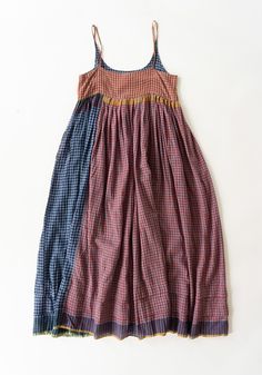 Lauren Manoogian, Camisole Dress, Check Dress, Apron Dress, Patchwork Dress, Mode Inspo, Upcycle Clothes, Fruit Salad, Tank Dress