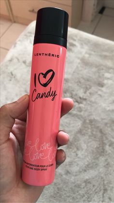 I love the Lenthèric body perfume spray in the fragrant I  candy.  It has that sweet candy smell when you spray it.  Love love love Africa Aesthetic, Lips Products, Candy Perfume, Body Perfume, Sweet Like Candy, Perfume Lover, Bath And Body Care, Body Care Routine, Perfume Brands