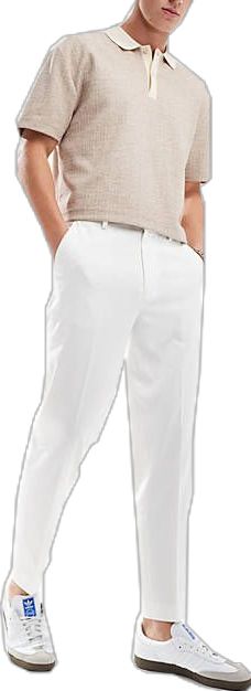 White Formal Dress Pants For Summer, Semi-formal White Bottoms For Spring, White Semi-formal Bottoms For Spring, White Semi-formal Spring Bottoms, Mens White Casual Pants, White Cotton Pants For Business Casual, Business Casual White Long Pants, White Long Pants For Business Casual, White Semi-formal Spring Pants