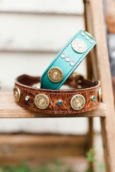 Leather Dog Collar // 12 Gauge Shotgun Shell Dog Collar Preppy Dog Collar, Boho Dog Collar, Dog Collars Girly, 12 Gauge Shotgun, Diy Dog Collar, Collars Diy, Shotgun Shell, Hunting Dog, Rope Dog