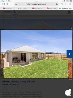 an image of a house on the webpage for real estate listing company in australia