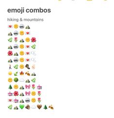 the emoj combos are all different colors and shapes