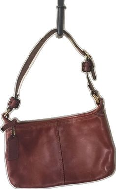 Coach Leather Clutch Bag, Coach Everyday Clutch Satchel, Coach Leather Hobo Bag, Coach Brown Soft Leather Hobo Bag, Coach Leather Clutch Shoulder Bag, Coach Leather Hobo Bag For Daily Use, Everyday Coach Clutch Shoulder Bag, Coach Leather Pouch Bag, Coach Brown Soft Leather Shoulder Bag